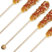 Dryden and Palmer Amber Rock Swizzle Stick Candy - Bulk, 5.75 inch -- 288 per case.