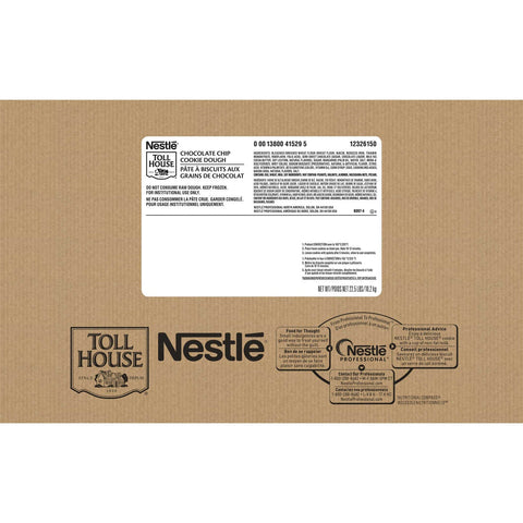 Nestle Toll House Chocolate Chip Cookie Dough, 1.5 Ounce -- 240 per case.