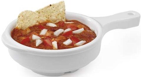GET Enterprises Melamine White Bowl with Handle, 12 Ounce -- 24 per case