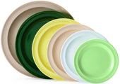 GET Enterprises SuperMel Melamine Round Sandstone Plate, 7.25 inch -- 24 per case