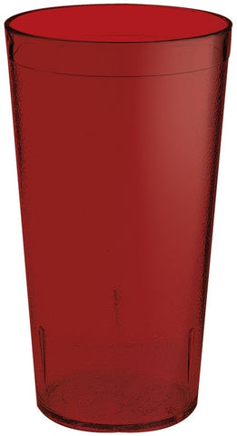 GET Enterprises SAN Plastic Red Textured Tumbler, 24 Ounce -- 72 per case