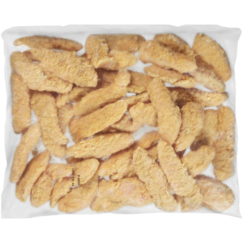 Tyson Uncooked, Portioned Homestyle Chicken Breast Strip Fritters with Rib Meat, 10 Pound.