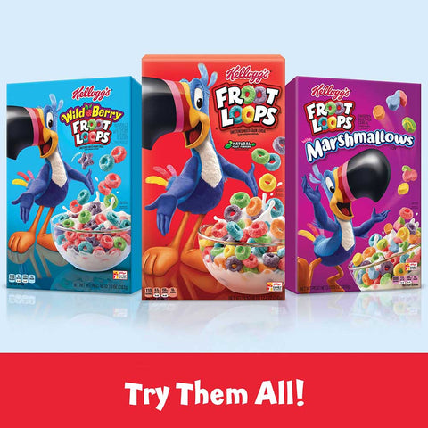 Kelloggs Froot Loops Breakfast Cereal, Single-Serve 1.5oz Cup, 6/Box