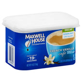 Maxwell House French Vanilla Decaffeinated Cafe Style Instant Beverage Mix, 4 Ounce -- 8 per case.