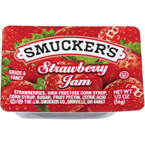 Smuckers Strawberry Jam, 1/2 Ounce -- 200 per case.