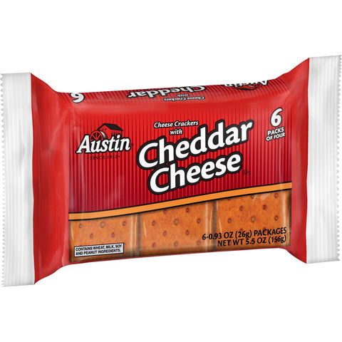 Austin Cheese Sandwich Crackers with Cheddar Cheese, 5.5 Ounce -- 12 per case.