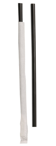 D and W Fine Pack Ebony Giant Wrapped Straw, 8.5 inch -- 7200 per case.