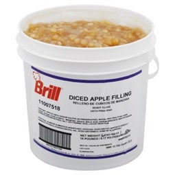 HC Brill Diced Apple Filling, 18 Pound.