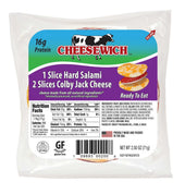 Cheesewich Hard Salami and Colby Jack Cheese, 2.5 Ounce -- 64 per case.