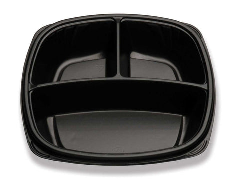D and W Fine Pack Forum 3 Compartment Container, 10 inch -- 160 per case.