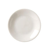 Vertex China Buckingham Undecorated American White Wide Rim Rolled Edge Oval Platter, 6 5/8 inch -- 36 per case.