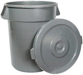 Winco Gray Channel Trash Can, 44 Gallon