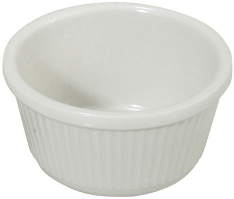 Winco White Fluted Ramekin, 4 Ounce -- 12 per case
