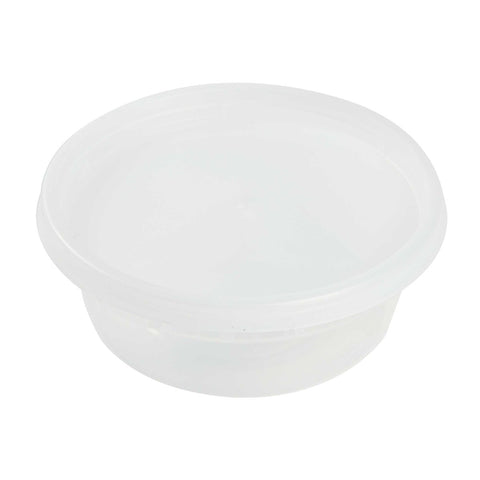 Royal Clear Polypropylene Deli Container with Lid, 8 Ounce -- 240 per case.
