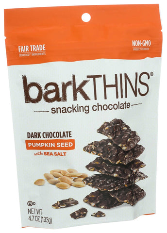 Barkthins Pumpkin Seeds with Sea Salt Snacking Dark Chocolate, 4.7 Ounce -- 12 per case