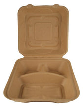 World Centric Three Comportment Unbleached Fiber Take Out Container, 300 Each -- 300 per case