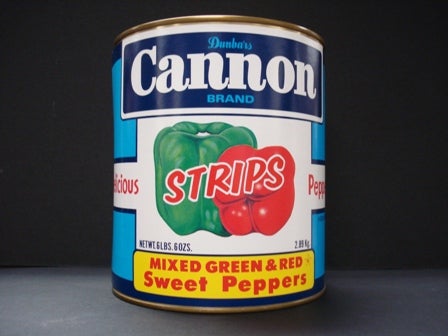 Moody Dunbar Red and Green Pepper Strips - no.10 can, 6 cans per case