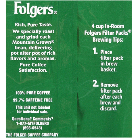 Folgers Classic Decaf In Room Coffee - 0.6 oz. packet, 200 packets per case