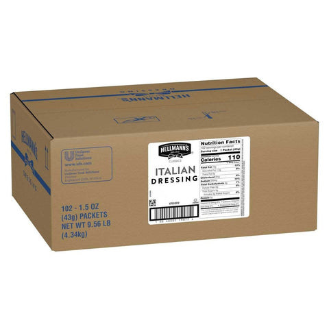 Hellmann's Classics Italian Salad Dressing Portion Control Pack, 1.5 Fluid Ounce -- 102 Per Case