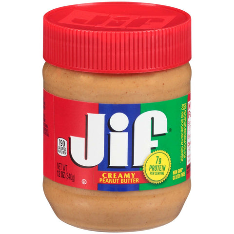 Jif Creamy Peanut Butter, 12 Ounce -- 12 per case.