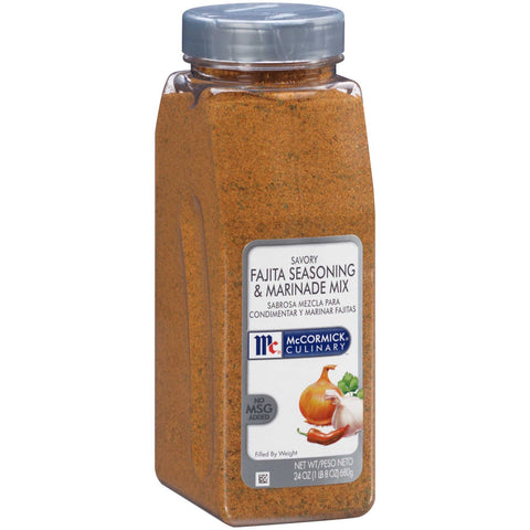 McCormick Culinary Savory Fajita Seasoning & Marinade Blend, 24 oz. -- 6 per case