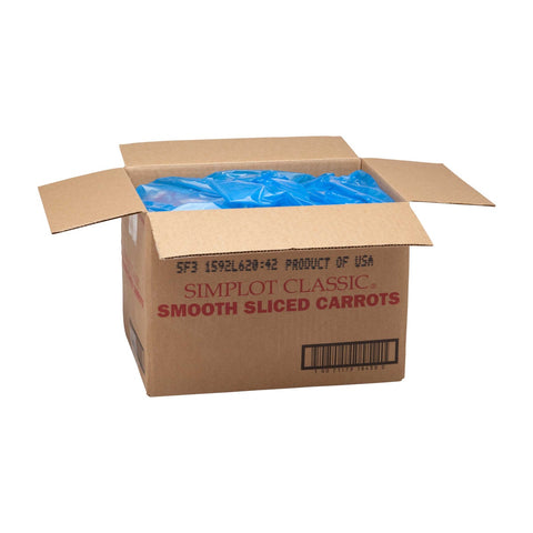 Simplot Smooth Sliced Carrot - 20 lb. package, 1 package per case