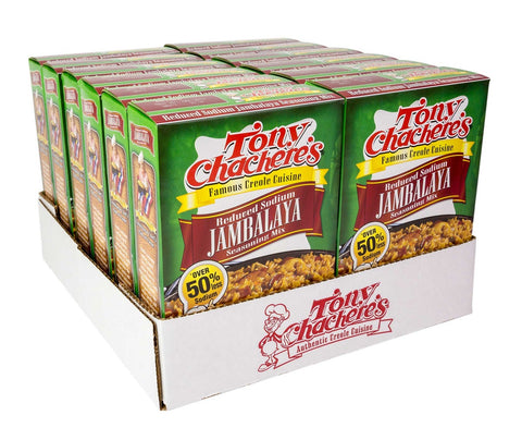 Tony Chacheres Reduced Sodium Jambalaya Seasoning without Rice, 8 Ounce -- 12 per case.