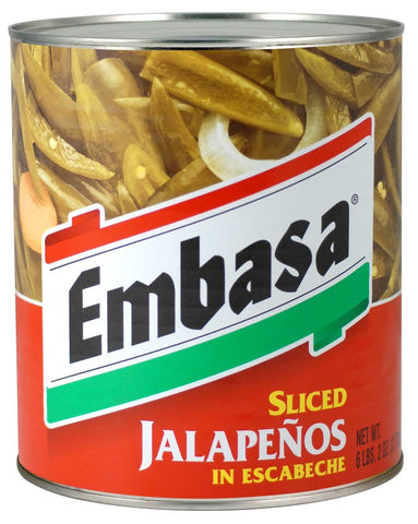 Embasa Sliced Jalapeno Pepperwith Escabeche, 10 Can -- 6 Case