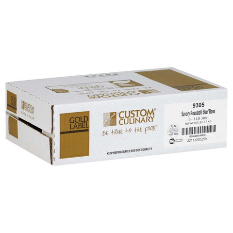 Custom Culinary Gold Label Savory Roasted Beef Base, 1 Pound -- 6 per case.