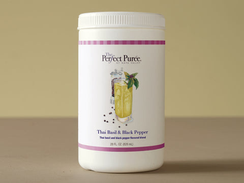 The Perfect Puree Thai Basil and Black Pepper Flavored Blend, 28 Fluid Ounce -- 6 per case.