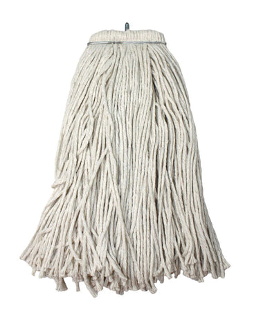 Impact Products Layflat White Regular Screw Type Cut End Blend Wet Mop Head, 20 Ounce -- 12 per case.