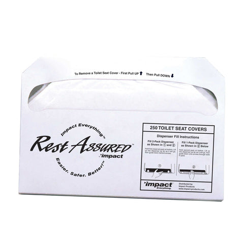 Impact Products 1/2 Fold 25RA-A Rest Assured Toilet Seat Cover, 10 1/2 x 15 x 1 inch.