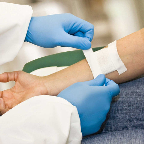 Handgards ExamGards Blue Small Disposable Nitrile Gloves -- 1000 per case.