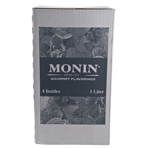 Monin Raspberry Fruit Puree Syrup, 1 Liter -- 4 per case.