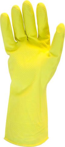 The Safety Zone Extra Large Yellow Flock Lined Gloves - 1 pair per pack -- 120 packs per case