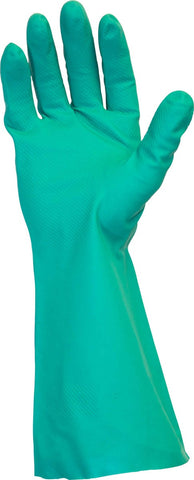 The Safety Zone Standard Green Large Flock Lined Gloves - 1 pair per pack -- 144 packs per case