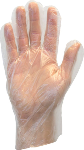 The Safety Zone Small Clear Polyethylene Gloves -- 10000 per case