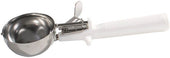 Winco Deluxe Stainless Steel One-Piece White Handle Size 6 Ice Cream Disher, 5 1/3 Ounce -- 36 per case