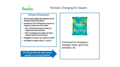 Pampers Size 4 Change Kit Diaper -- 10 per case.
