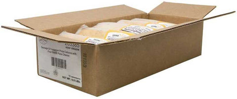 Grand Prairie Foods Sausage and Pepperoni Pizza Calzone with Four Blend Pizza Cheese, 7.5 Ounce -- 12 per case.