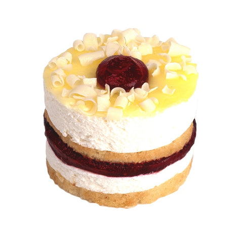 Davids Cookies Raspberry Lemon Drop Cake, 4 Ounce -- 24 per case.