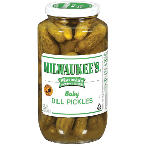 Pinnacle Foods Vlasic Crunchy Pickled Baby Kosher Dill Snacks, 32 Ounce -- 12 per case.