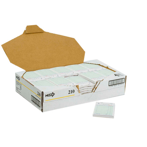 Guestcheck Paper - 1Part, Green 13 Line, 3.5 X 5.5 Inch, 100 Checks Per Book -- 10000 Per Case.