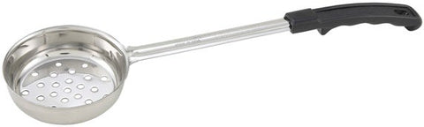 Winco One Piece Stainless Steel Perforated Black Handle Portion Controller, 6 Ounce -- 12 per case