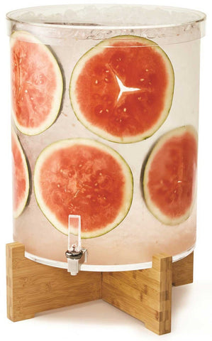 Rosseto Pool Beverage Dispenser with Bamboo Base, 14 Gallon