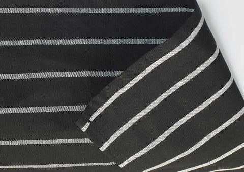 Winco Signature Chef Chalkstripe Bib Apron with Pockets, 33 1/2 x 27 inch -- 60 per case