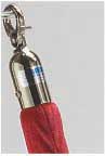 Aarco Form-A-Line (TM) Chrome Hardware Style Red Velour Rope, 8 Feet