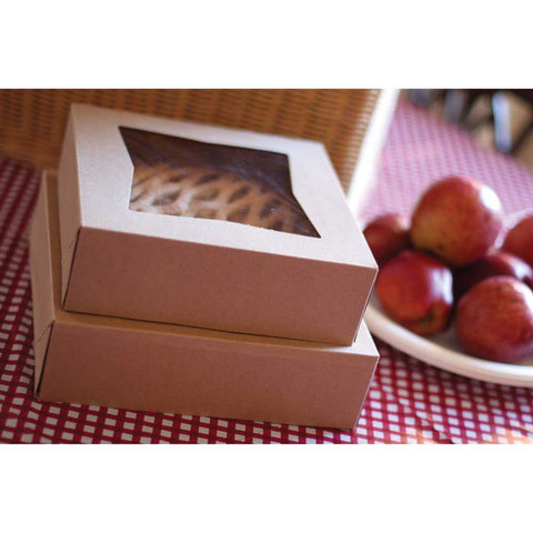 Southern Champion Tray Brown Square Paperboard Window Box, 8 x 8 x 4 inch -- 150 per case
