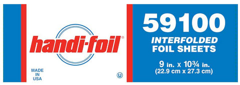 Handi Foil Silver Aluminum Foil Sheet, 9 x 10.75 inch -- 3000 per case
