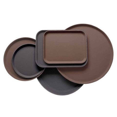 Cambro Round Plastic Camtread Tray, Taver Tan, 11 inch -- 12 per case